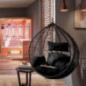 HOME DELUXE - Hängesessel Cielo - Schwarz, nur Korb - inkl. Sitz- und Rückenkissen I Polyrattan Hängestuhl Gartenschaukel Hän HOME DELUXE - Hängesessel Cielo - Schwarz, nur Korb - inkl. Sitz- und Rückenkissen I Polyrattan Hängestuhl Gartenschaukel Hän