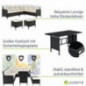 Juskys Polyrattan Lounge Manacor mit Ecksofa, Esstisch, 2 Hocker & Kissen - wetterfest bis 7 Personen - Bezüge waschbar - Rat Juskys Polyrattan Lounge Manacor mit Ecksofa, Esstisch, 2 Hocker & Kissen - wetterfest bis 7 Personen - Bezüge waschbar - Rat