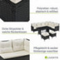 Juskys Polyrattan Lounge Manacor mit Ecksofa, Esstisch, 2 Hocker & Kissen - wetterfest bis 7 Personen - Bezüge waschbar - Rat Juskys Polyrattan Lounge Manacor mit Ecksofa, Esstisch, 2 Hocker & Kissen - wetterfest bis 7 Personen - Bezüge waschbar - Rat