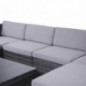 SVITA Lugano Garten-Lounge Polyrattan Garten-Set Sofa-Set Garnitur Gartenmöbel Couch-Set Grau SVITA Lugano Garten-Lounge Polyrattan Garten-Set Sofa-Set Garnitur Gartenmöbel Couch-Set Grau