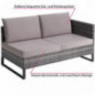 tectake Polyrattan Lounge Sitzgruppe, 4-tlg. Gartenmöbel Set mit Sofa Tisch und Aufbewahrungsbox, Tisch mit Glasplatte, für G