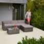 TecTake Polyrattan Lounge inkl. Sitzkissen, Rückenkissen und Glastisch, Balkon Möbel, Lounge Gartenmöbel Set für die Terrasse TecTake Polyrattan Lounge inkl. Sitzkissen, Rückenkissen und Glastisch, Balkon Möbel, Lounge Gartenmöbel Set für die Terrasse