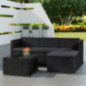 Juskys Polyrattan Lounge Punta Cana M für 3-4 Personen mit 3er Sofa, Sessel, Tisch & Kissen, Sitzgruppe für Garten, Terrasse Juskys Polyrattan Lounge Punta Cana M für 3-4 Personen mit 3er Sofa, Sessel, Tisch & Kissen, Sitzgruppe für Garten, Terrasse